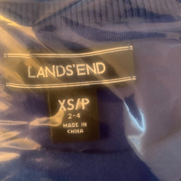 NWT LANDS' END WOMEN'S SHORT SLEEVE JEWELNECK SWEATER RICH SAPPHIRE PXS (2-4) - Picture 6 of 8